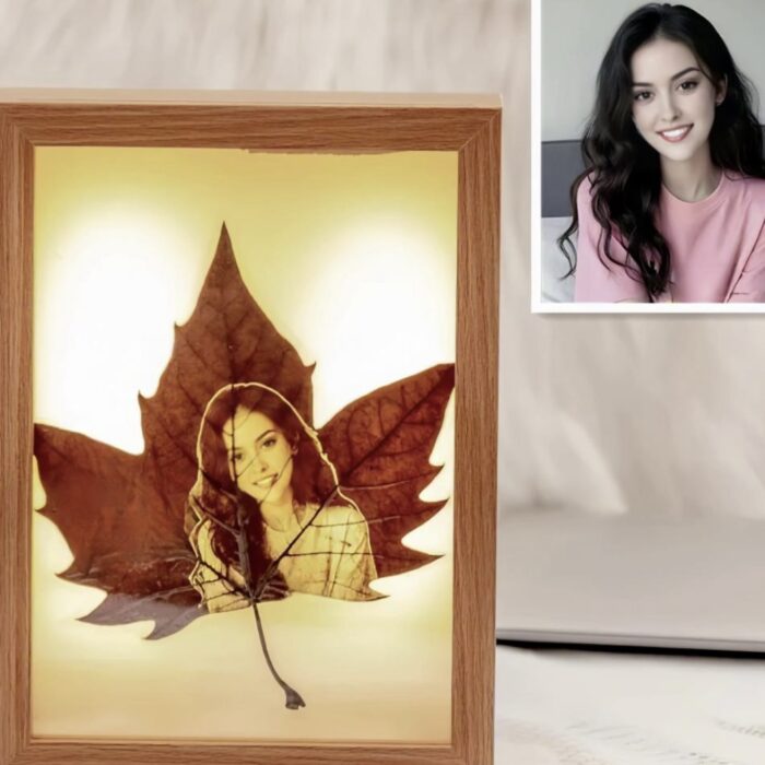 Golden Leaf Portrait with photo frame - Image 4