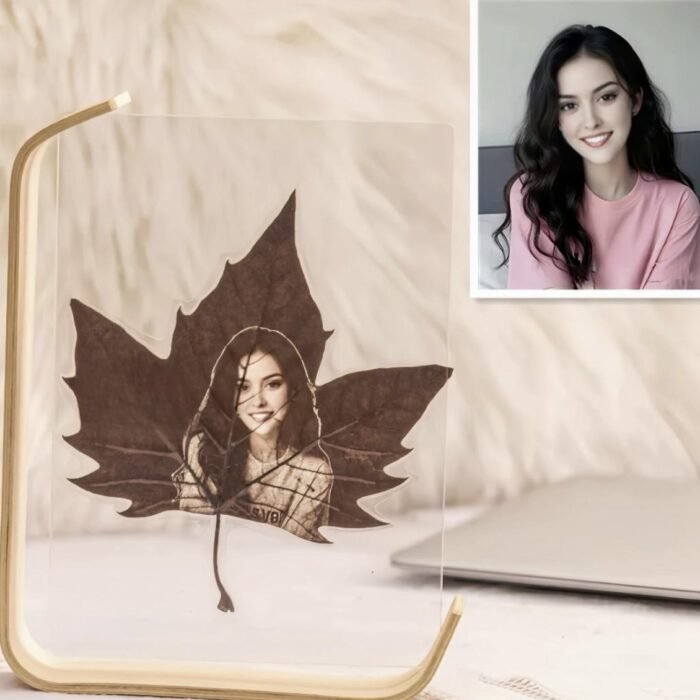 Golden Leaf Portrait with photo frame - Image 3